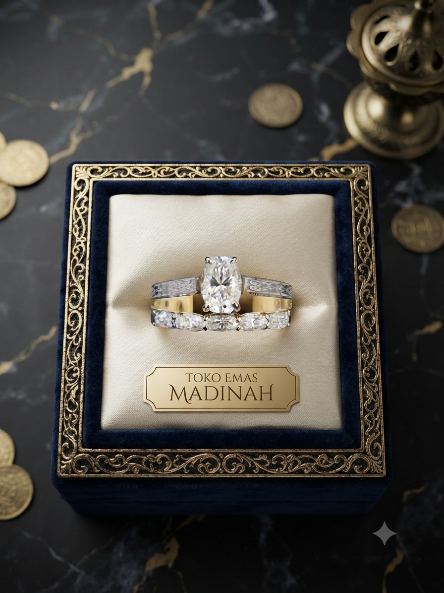CINCIN OVAL CUT SOLITER MOTIF UKIR M.S