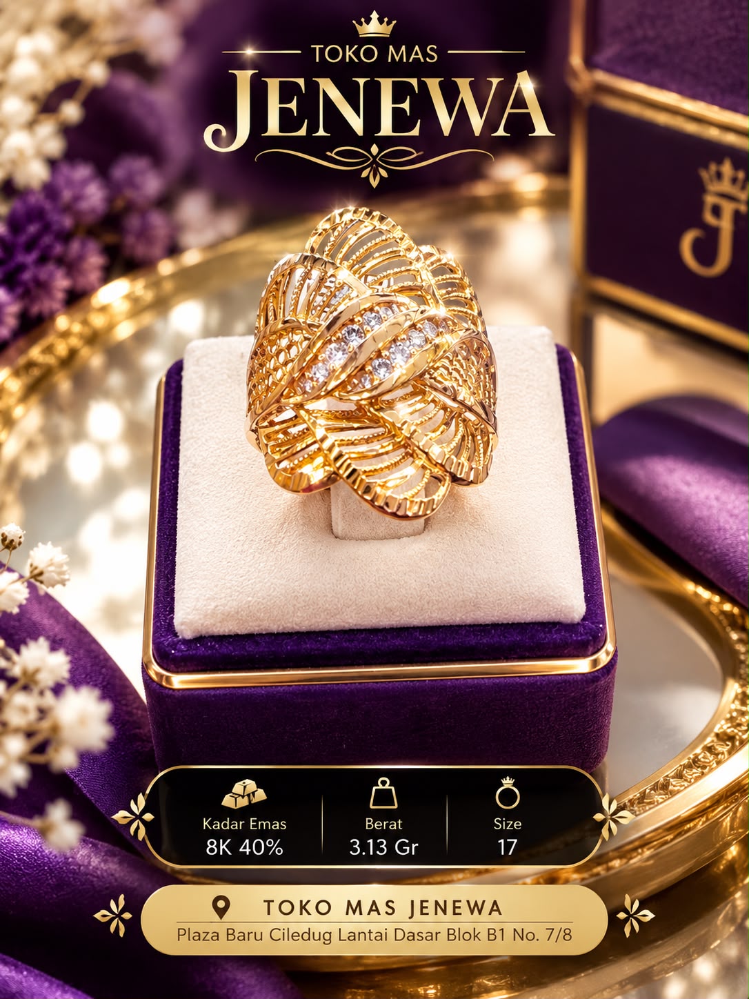 CINCIN JARING UKIR LIST