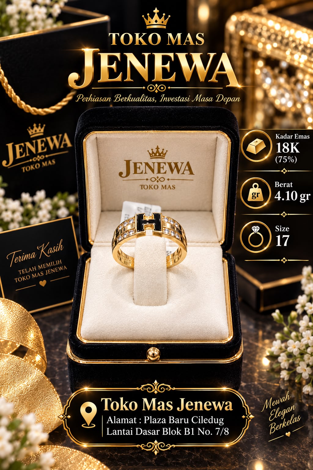 CINCIN H CAT HITAM