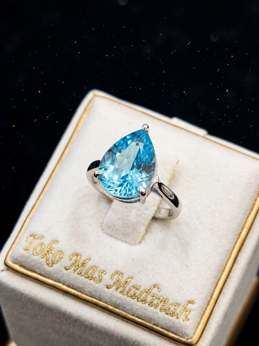 CINCIN  SOLITAIRE PEAR BLUE