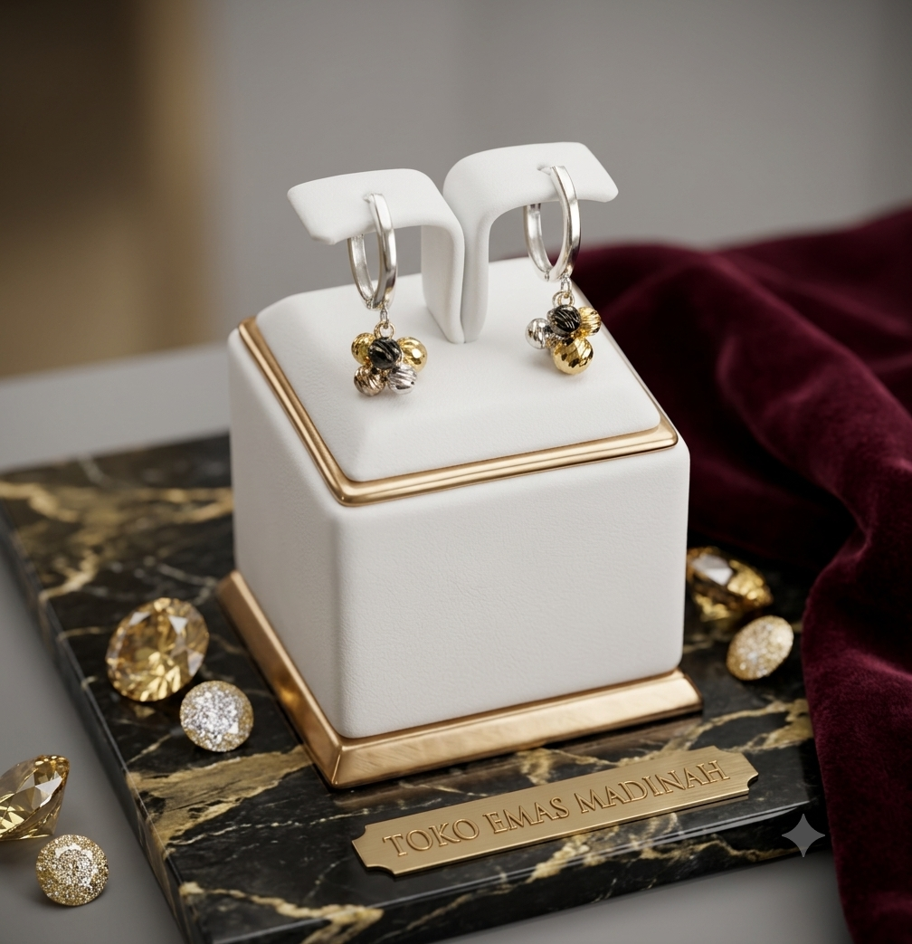 ANTING BULAT BUNGA MATA AD MOTIF