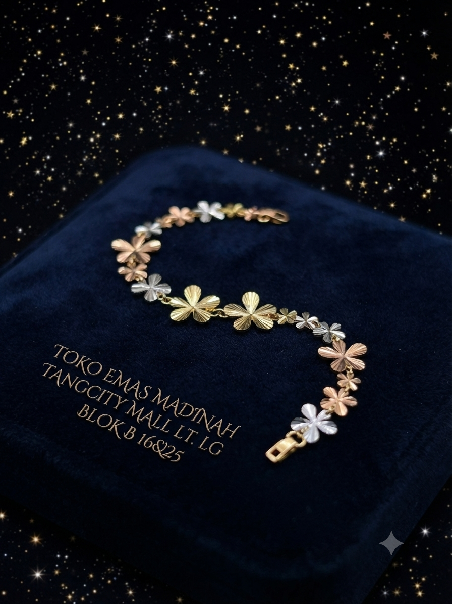 GELANG R BUNGA MOTIF KOMBINASI