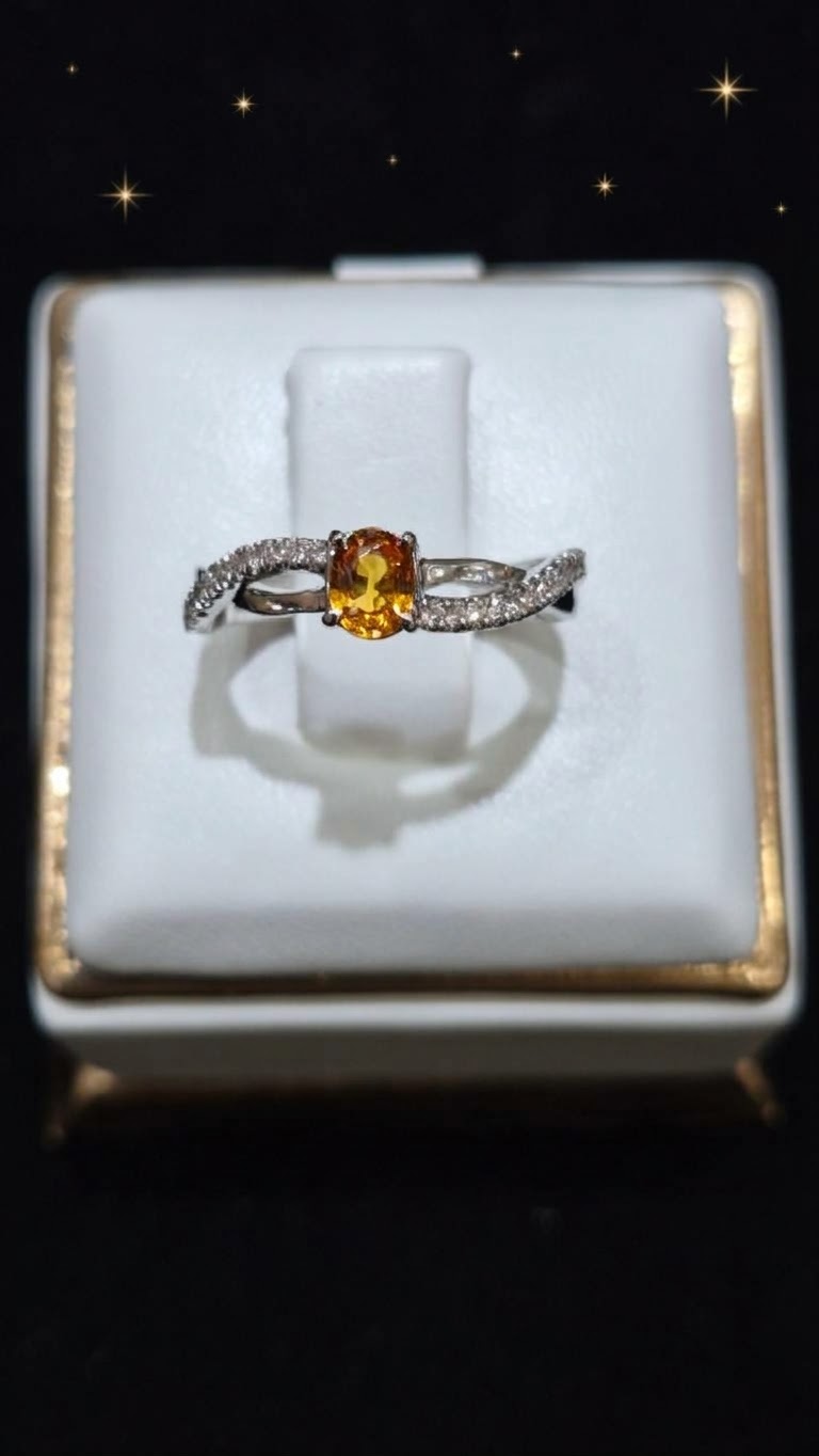 CINCIN CRISS-CROSS SHANK YELLOW SAPPHIRE