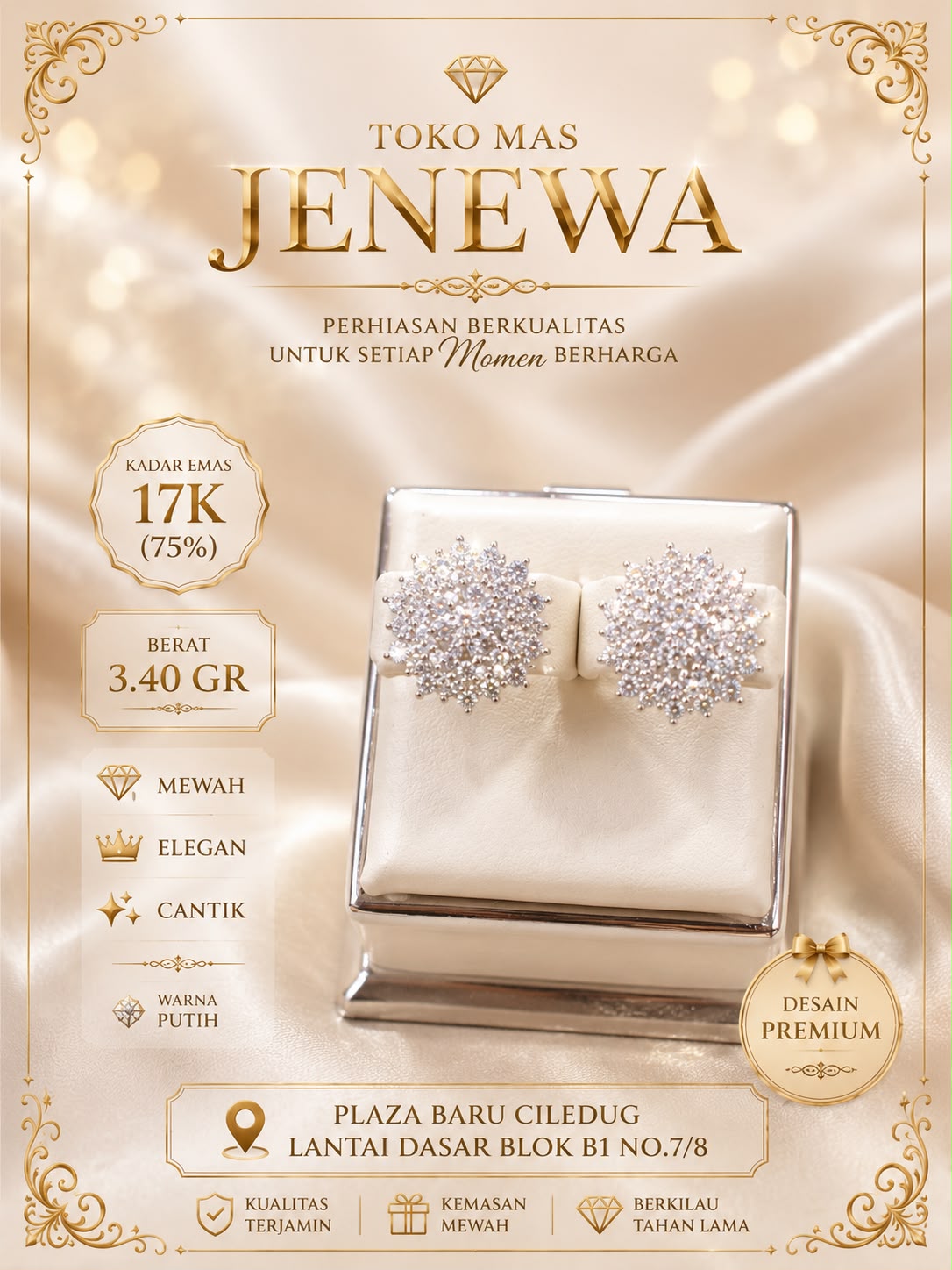 ANTING BUNGA KRISTAL