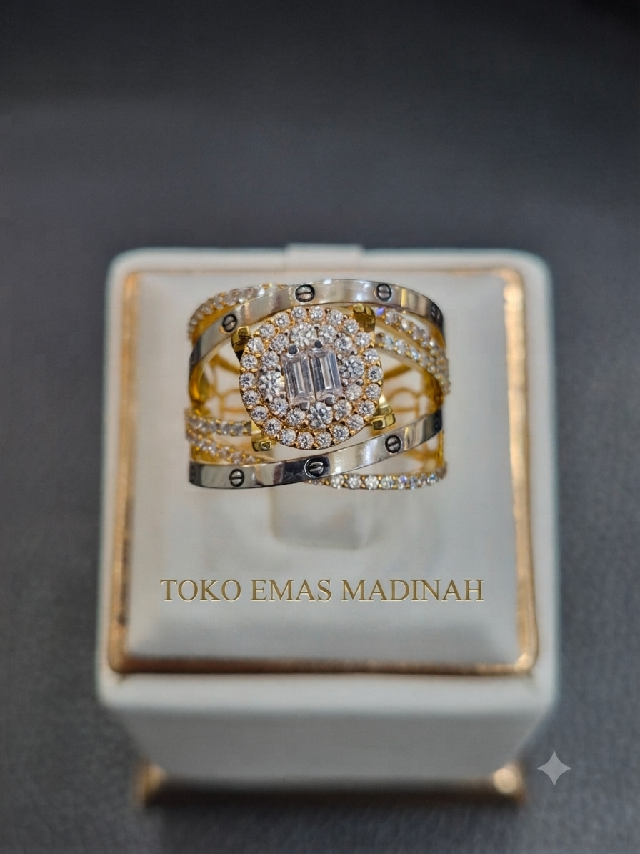 CINCIN KOMBINASI MULTI BAND CARTIER LISTRING COM