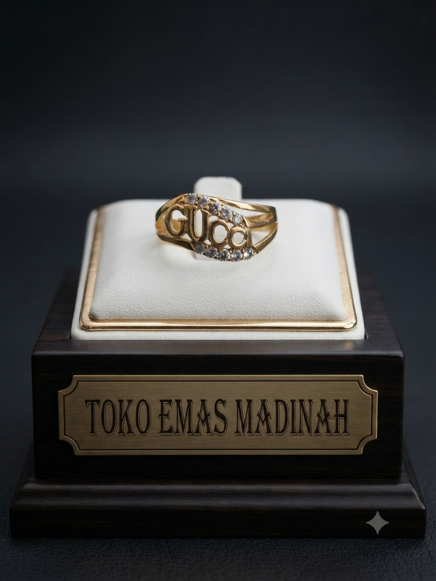 CINCIN GUCCI GELOMBANG LISTRING