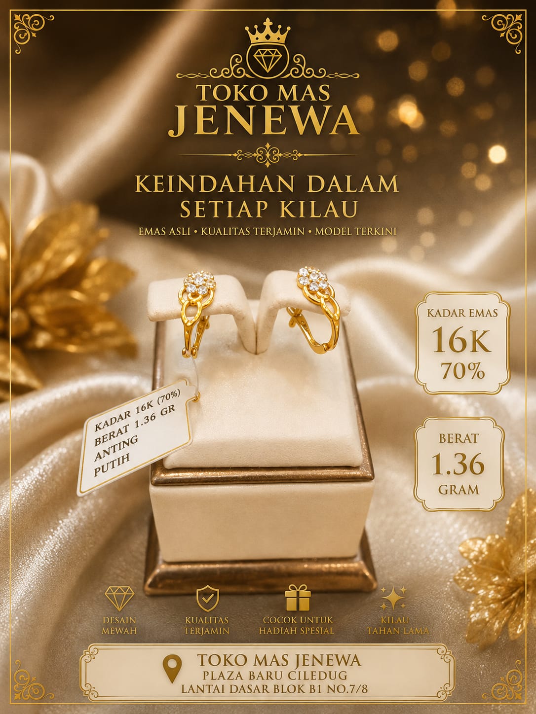 ANTING jepit bunga