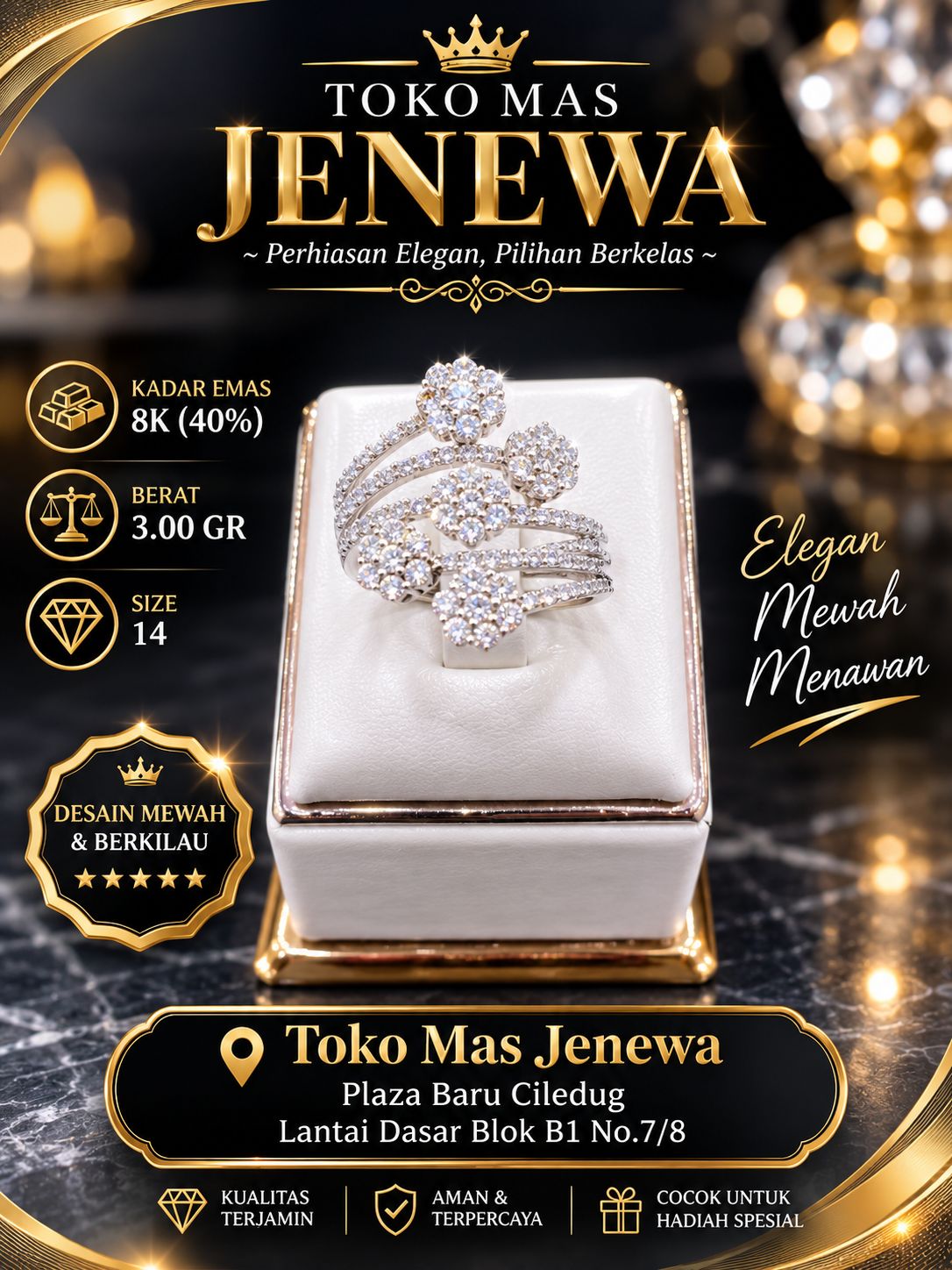 Cincin 5 bunga