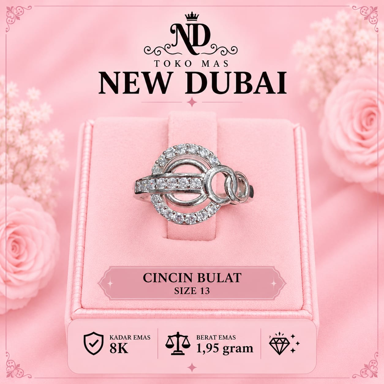 CINCIN BULAT 1/2 LISTRING MATA AD