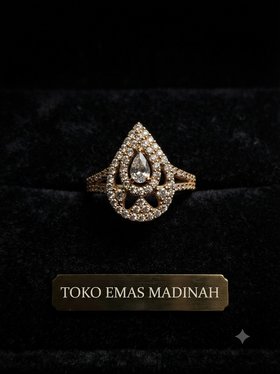 CINCIN PEAR SHAPE SOLITAIRE LISTRING