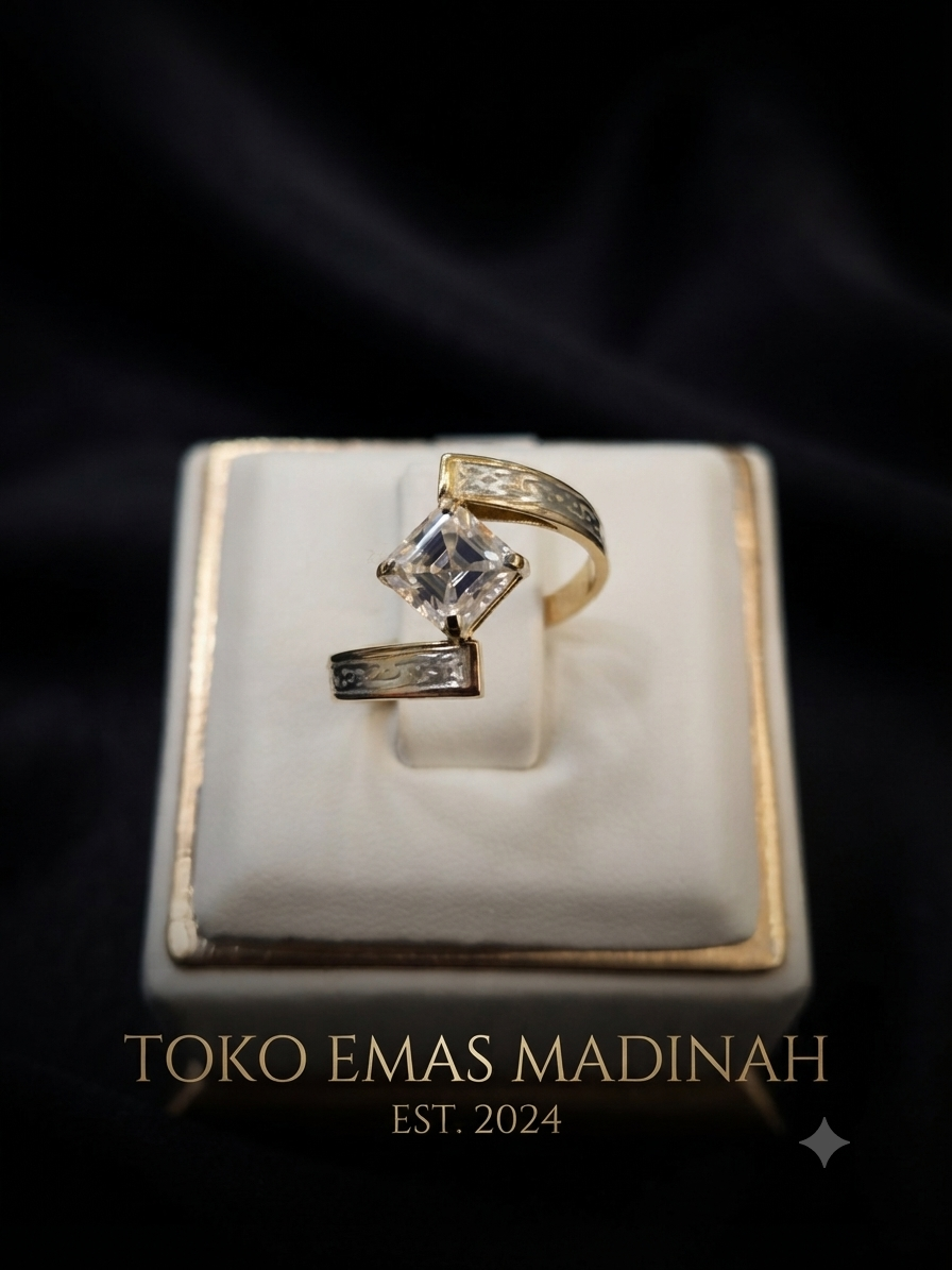 CINCIN SELISIH KOTAK MOTIF UKIR M.S