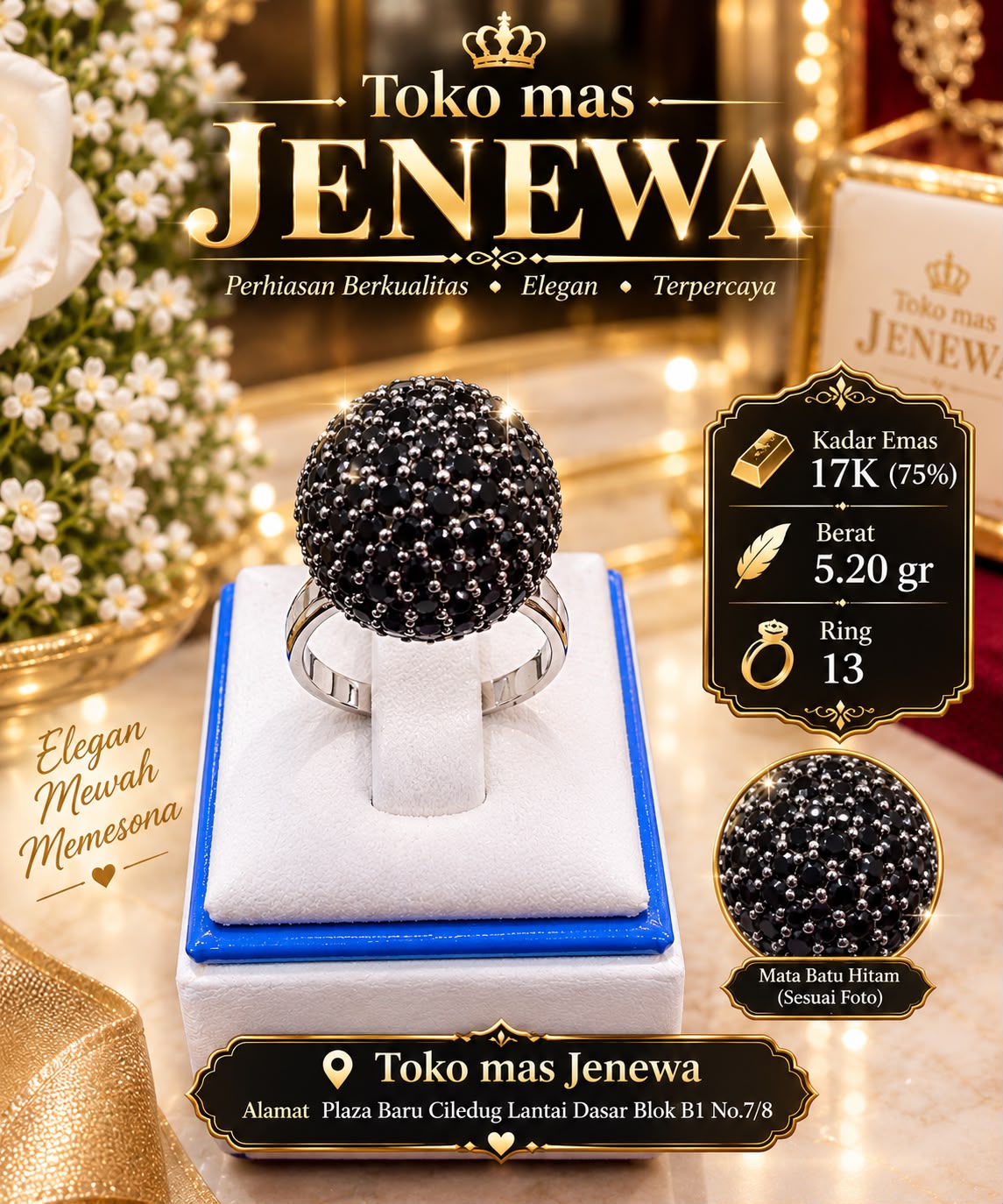 CINCIN dior hitam