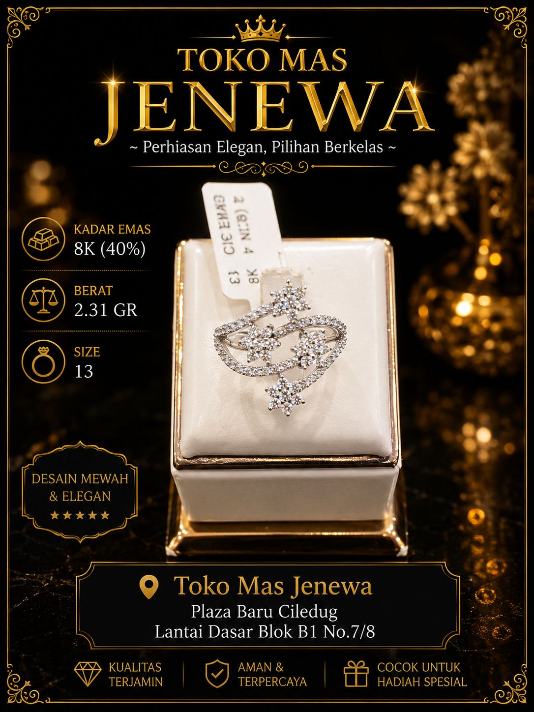 Cincin 4 bunga