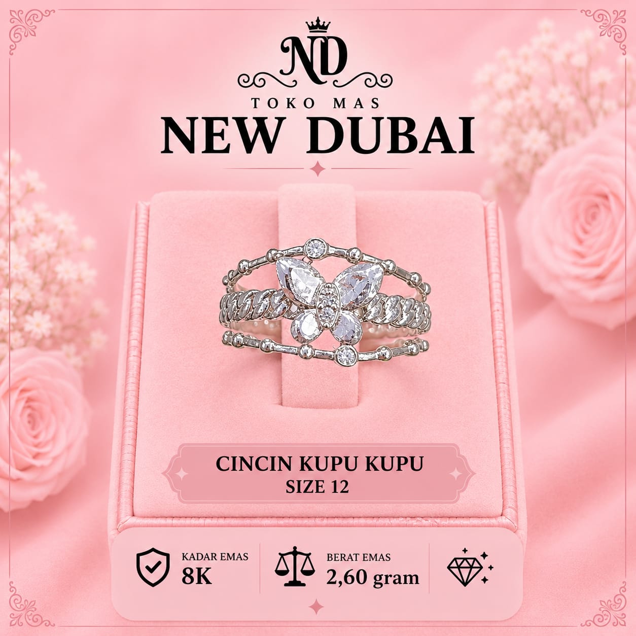 CINCIN KUPU KUPU 3 RING