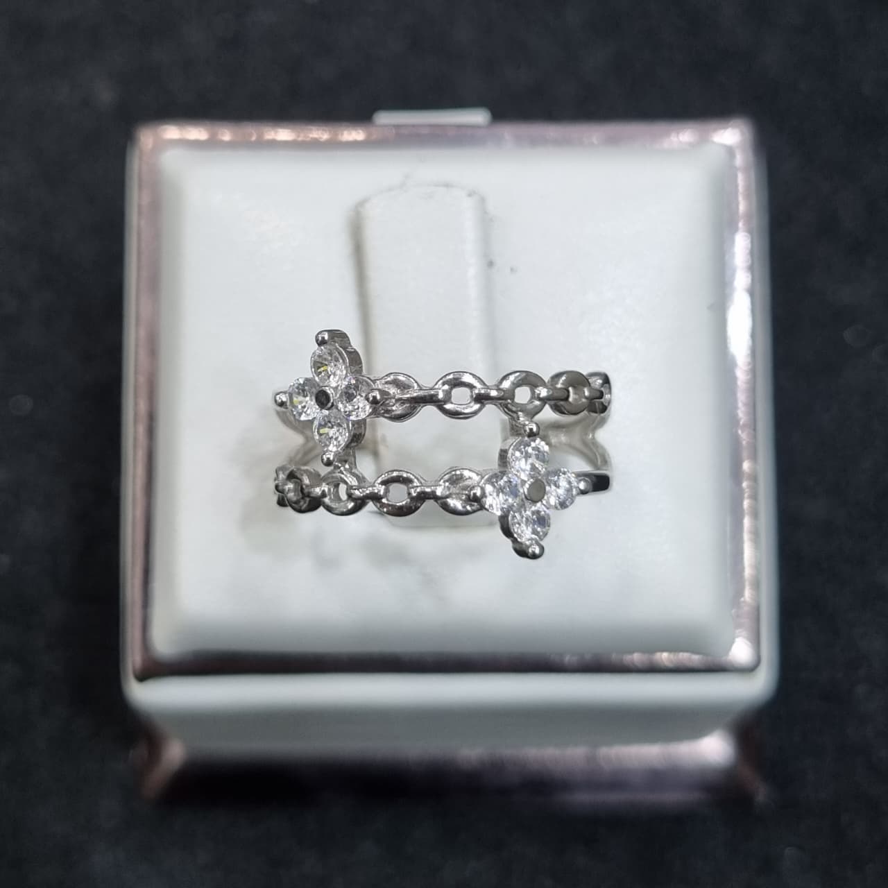 CINCIN 2 RING RANTAI 2 BUNGA AD