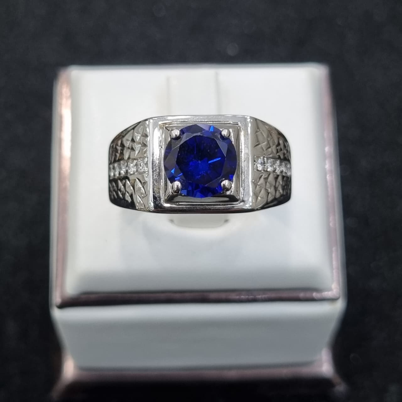 CINCIN BATU BIRU UKIR MATA