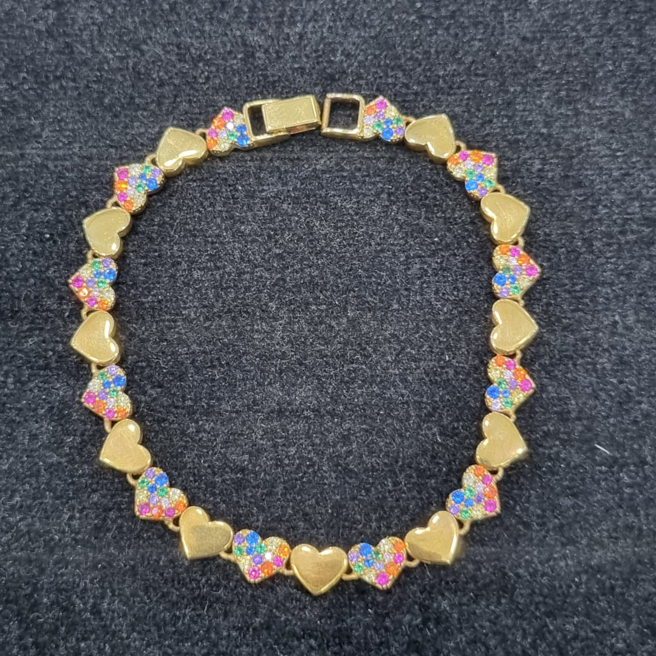 GELANG PLAT LOVE MT RAINBOW