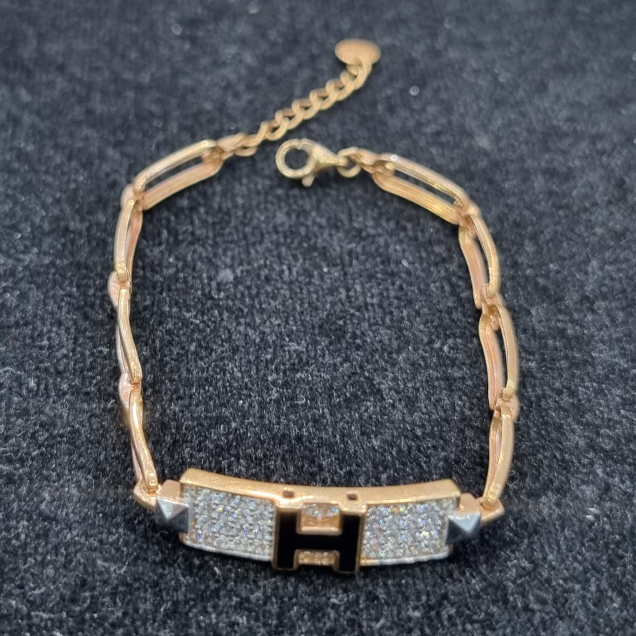 GELANG PLAT H CAT HITAM MT