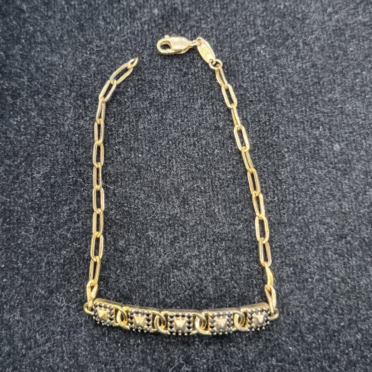 GELANG R PAPERCLIP 5 KOTAK MATA AD HITAM