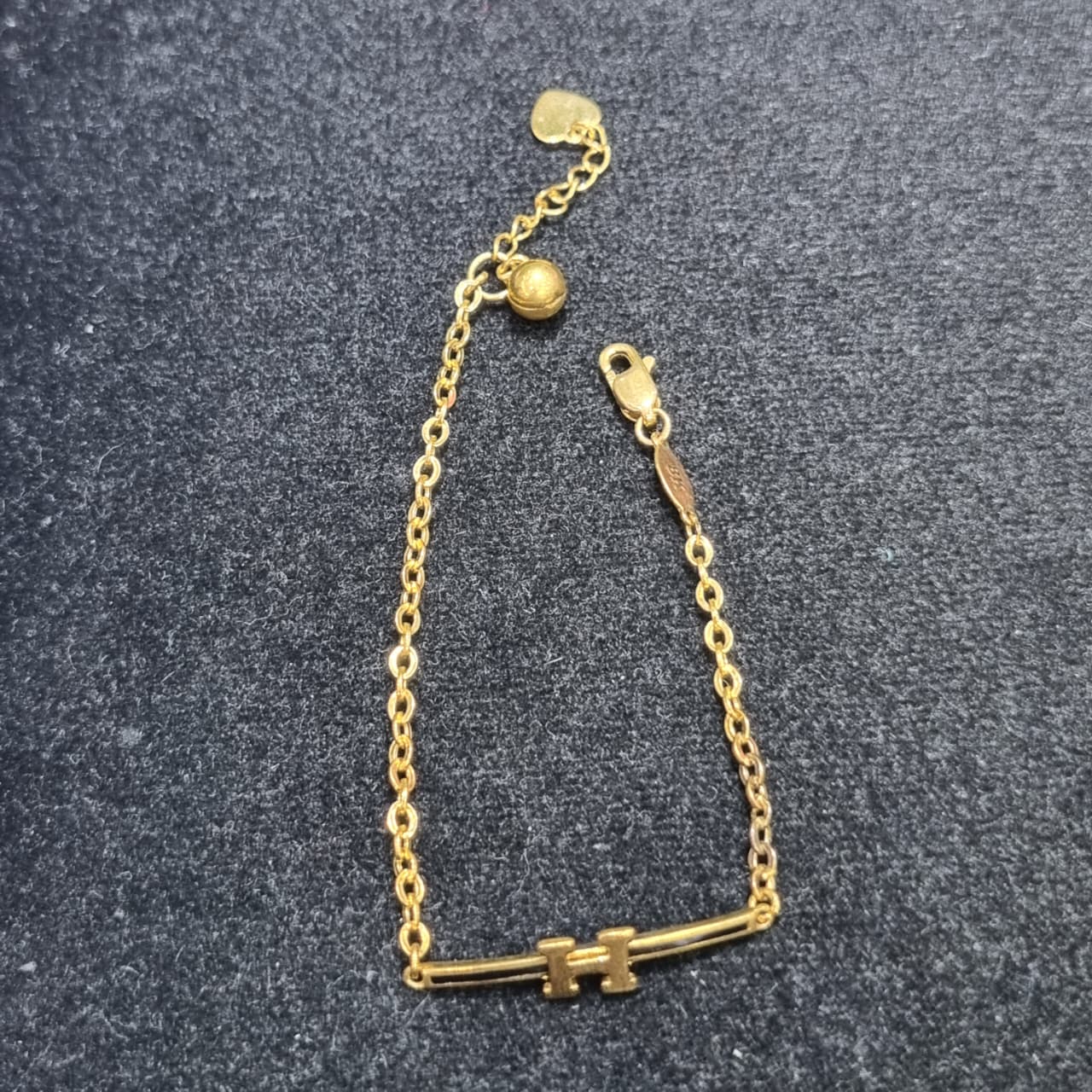 GELANG R HERMES CAT HITAM KRINCINGAN 1FM